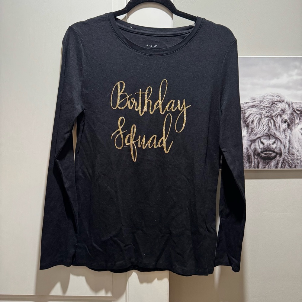 Birthday squad long sleeve shirt